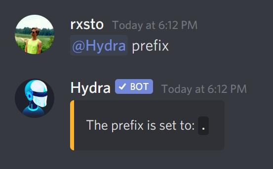 How to find out Hydra's current prefix